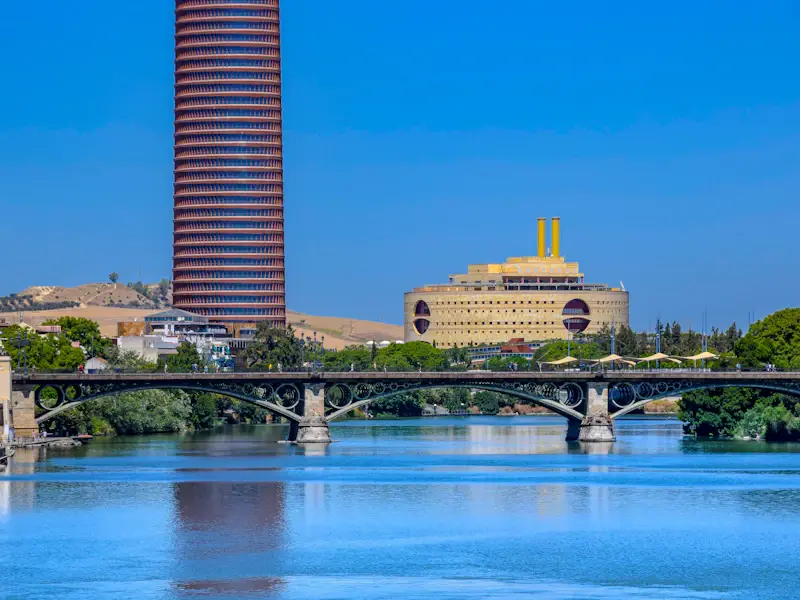 The Guadalquivir with a bridge and the city beyond